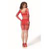 Passion - Bs 105 Bodystocking Rouge Taille Unique